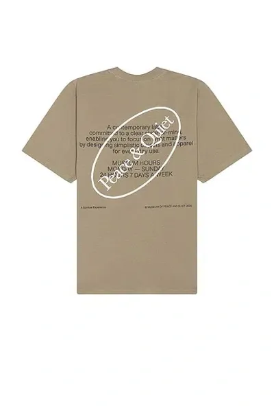 Museum Of Peace And Quiet Museum Hours T-shirt In Clay