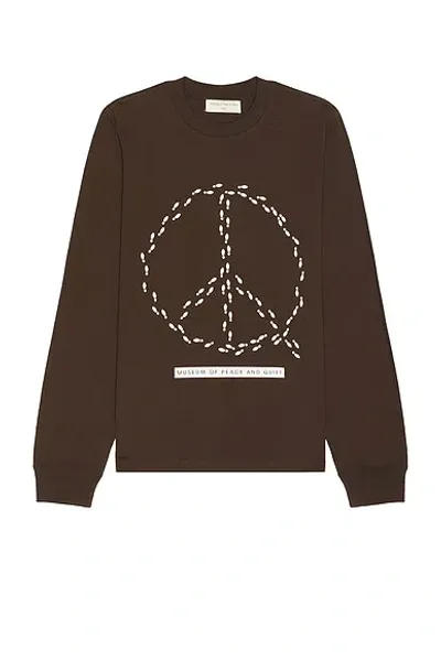 Museum Of Peace And Quiet Peaceful Path Long Sleeve Shirt In Brown