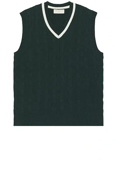 Museum Of Peace And Quiet School House Knit Vest In Forest