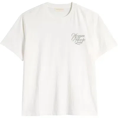 Museum Of Peace And Quiet Museum Of Peace & Quiet Scribe Logo Graphic T-shirt In White