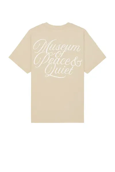 Museum Of Peace And Quiet Scribe T-shirt In Taupe