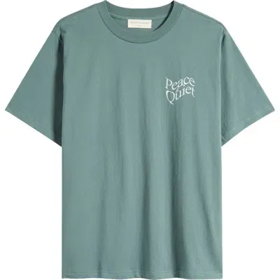 Museum Of Peace And Quiet Museum Of Peace & Quiet Warped Logo Graphic T-shirt In Fern