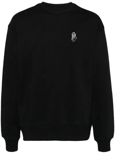 Musium Div. Embroidered- Logo Cotton Sweatshirt In Black