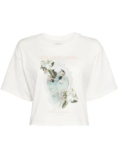 Musium Div. Graphic-print Cotton T-shirt In 白色