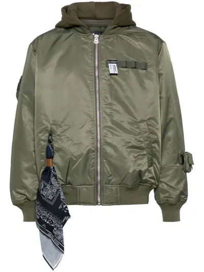 Musium Div. Hooded Zip-up Jacket In Green