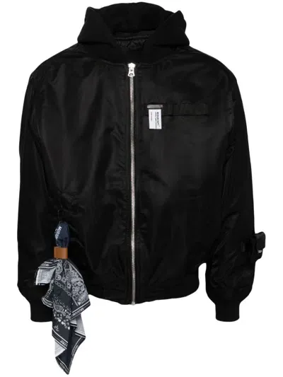 Musium Div. Hooded Zip-up Jacket In Schwarz