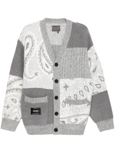 Musium Div. Logo Patch Cardigan In Grey