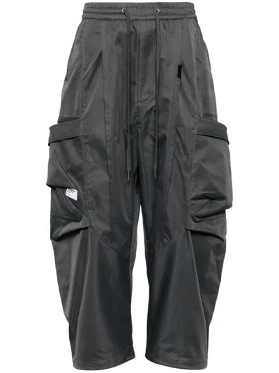 Musium Div. Logo-patch Cargo Trousers In Grey