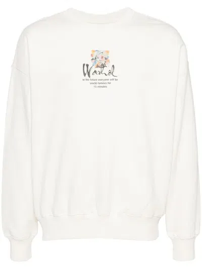 Musium Div. Mixed Media Sweatshirt In Neutrals