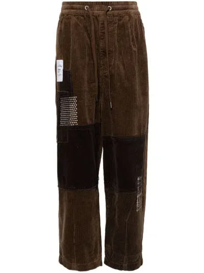 Musium Div. Patchwork Corduroy Trousers In Brown