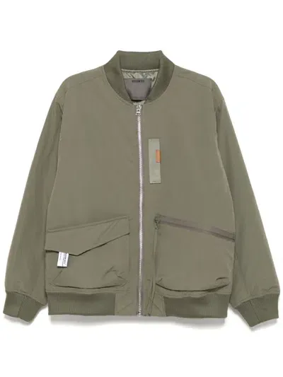 Musium Div. Zip-up Bomber Jacket In Green