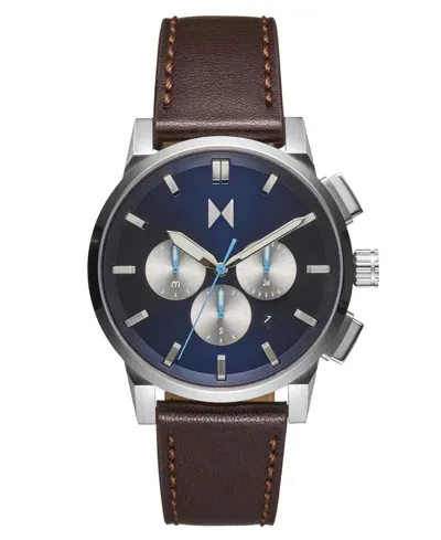 Mvmt Men's Chrono Ii Dark Brown Leather Strap Watch 44mm