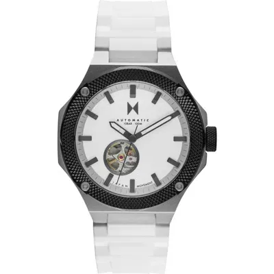 Mvmt Raptor Automatic Silicone Strap Watch, 46.5mm In White