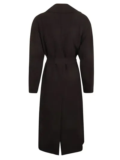 Mvp Wardrobe Tie-waist Long Coat In Black