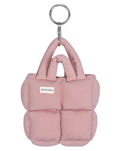 My Mum Made It Puffer Mini Keychain Bag In Rose