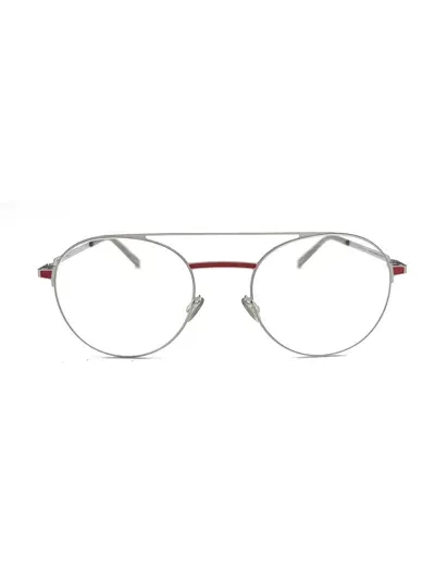 Mykita Eri Eyewear In Silver/rusty Red