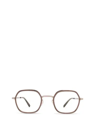 Mykita Eyeglasses In A74-shiny Silver/clear Ash