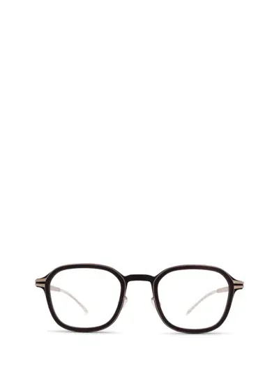 Mykita Eyeglasses In Mh49-pitch Black/matte Silver