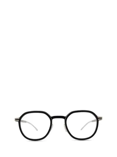 Mykita Eyeglasses In Mh49-pitch Black/matte Silver