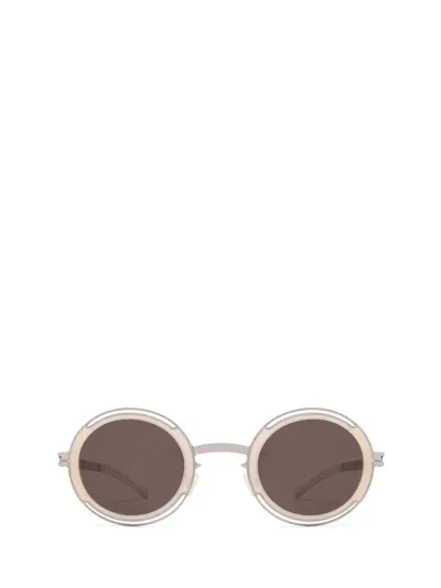 Mykita Pearl Sun A89-shiny Silver/blonde Sunglasses In Crl