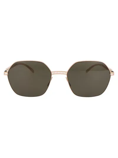 Mykita Sunglasses In 221 E9 Nude Raw Green Solid