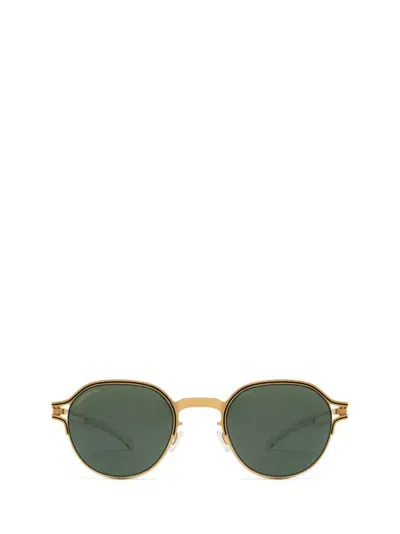 Mykita Vaasa Round Frame Sunglasses In Gold