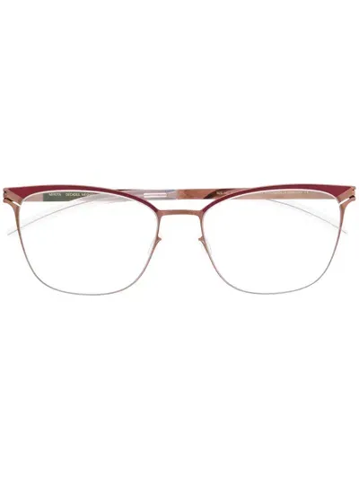 Mykita Wayfarer Frame Glasses In Red