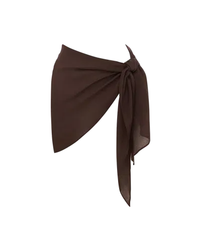 Myraswim Vory Sarong |  Chocolate In Brown