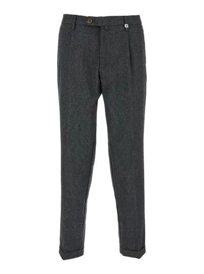 Myths Grey High Waist Pants In Stretch Fabric Man