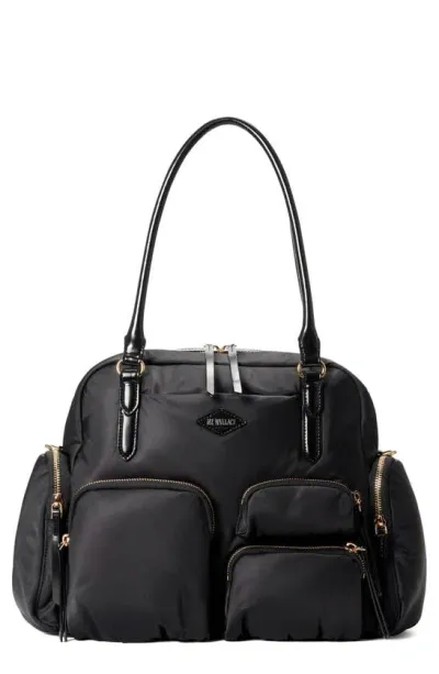 Mz Wallace Chelsea Everyday Nylon Shoulder Bag In Black