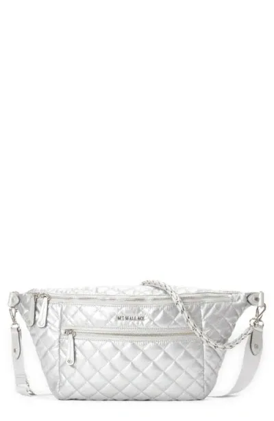 Mz Wallace Crossbody Belt Bag In Matte Silver