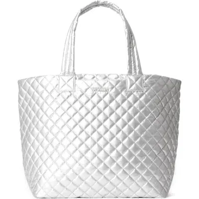 Mz Wallace Deluxe Large Metro Tote In Metallic