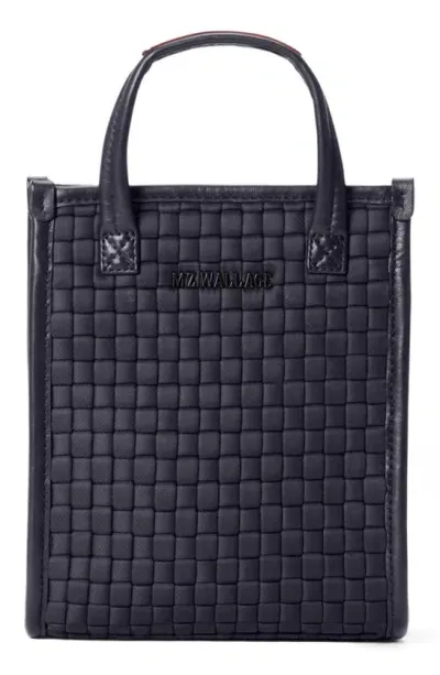 Mz Wallace Micro Woven Nylon Box Tote In Black