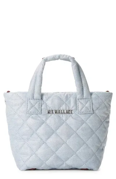 Mz Wallace Petite Metro Deluxe Quilted Nylon Tote In Chambray