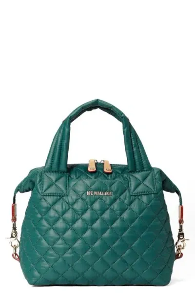 Mz Wallace Small Sutton Deluxe Tote In Emerald/gold