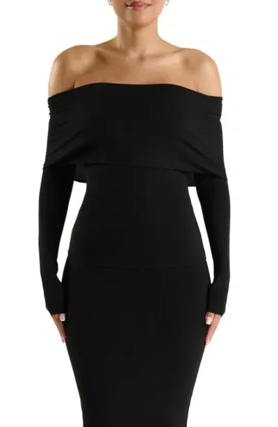 N By Naked Wardrobe Go Off The Shoulder Top In Black