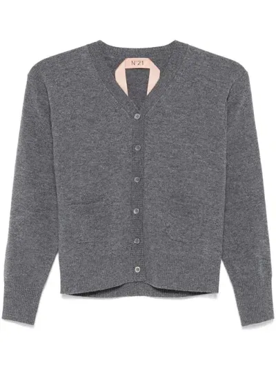 N°21 Cropped Cardigan In Grey