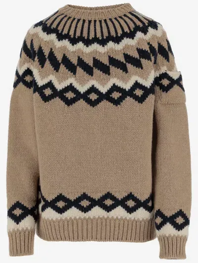 N°21 Fair Isle Wool Sweater With Geometric Pattern In Red