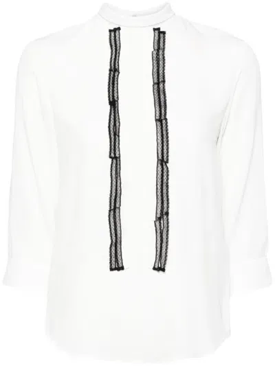 N°21 Lace Detail Blouse In White