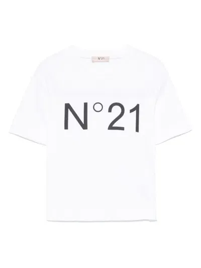 N°21 Kids' Logo-print T-shirt In White