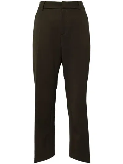 N°21 Olive-green Straight-leg Trousers In Nude