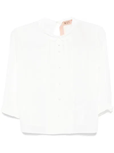 N°21 Pintuck-detail Blouse In White