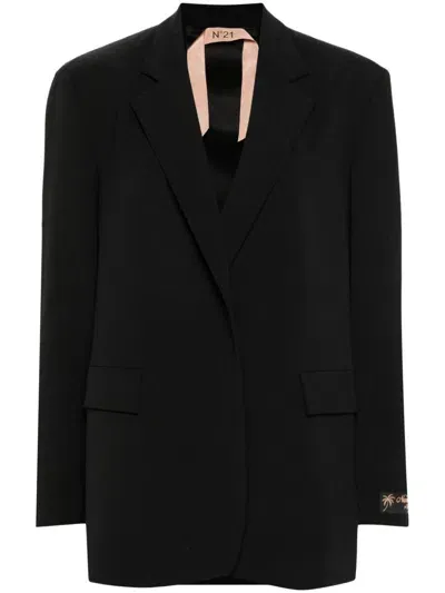 N°21 Single-breasted Blazer In Black