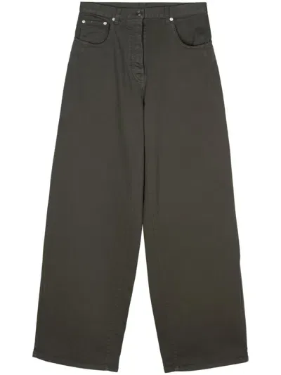 N°21 Wide-leg Trousers In 5791 Militare