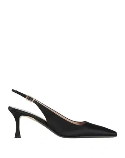 N°21 Logo-plaque 60mm Slingback Pumps In Black