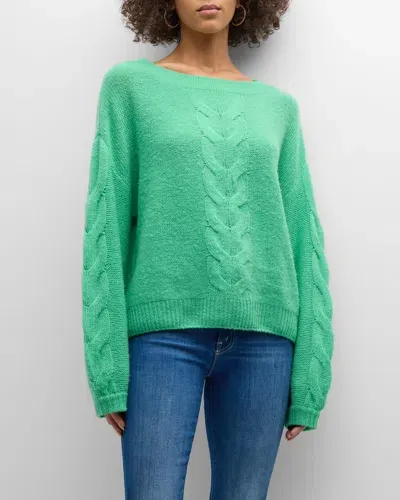 Naadam Cashmere Cable-knit Sweater In Emerald