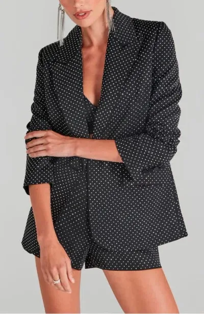 Nadine Merabi Kira Embellished Blazer In Black