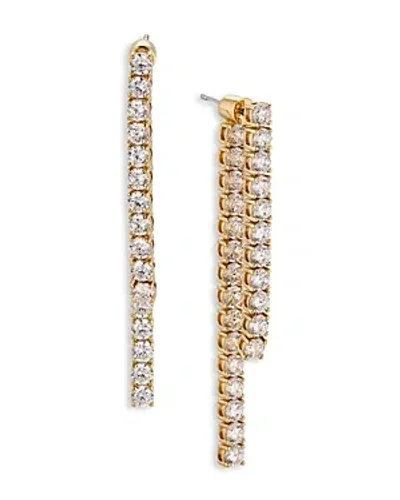 Nadri Cubic Zirconia Linear Drop Ear Jackets In Gold