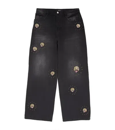 Nahmias Beaded Skater Jeans In Black