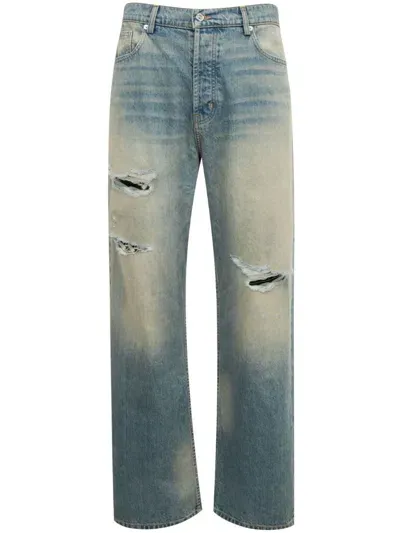 Nahmias Distressed Baggy Jeans In Blau